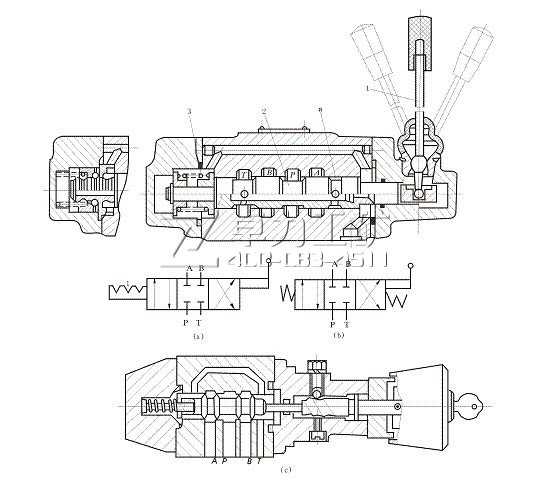 三位四通手動(dòng)換向閥