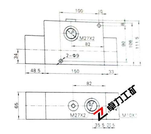 PHY-GQ20平衡閥外形及連接尺寸