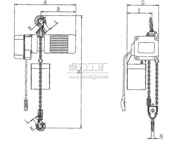 dsk環(huán)鏈電動葫蘆結構圖